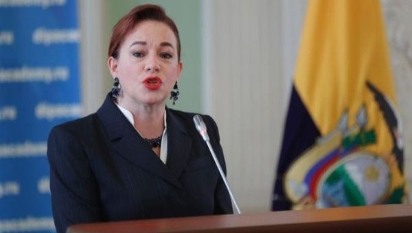Ecuadorian Foreign Minister Maria Fernanda Espinosa.