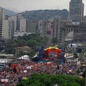 The closing campaign rally of Venezuela's incumbent President Nicolas Maduro in Caracas, Venezuela, May 17, 2018. 