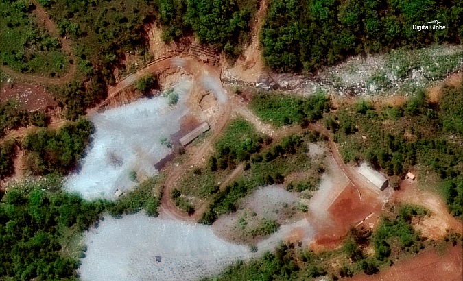 North Korea's Punggye-ri nuclear test facility is shown in this DigitalGlobe satellite image in North Hamgyong Province, North Korea, May 23, 2018.
