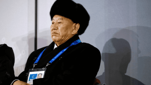 Kim Yong Chol watches the closing ceremony of the Pyeongchang 2018 Winter Olympics. Feb. 25, 2018.