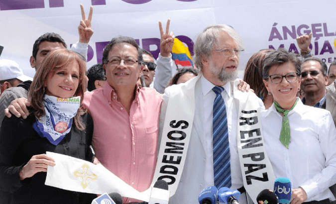 The Humane Colombia ticket with senator-elect Antana Mockus and former vice presidential candidate Claudia Lopez.