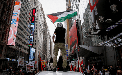 Pro-Palestinian rally in NYC during the Great March of Return in Gaza.