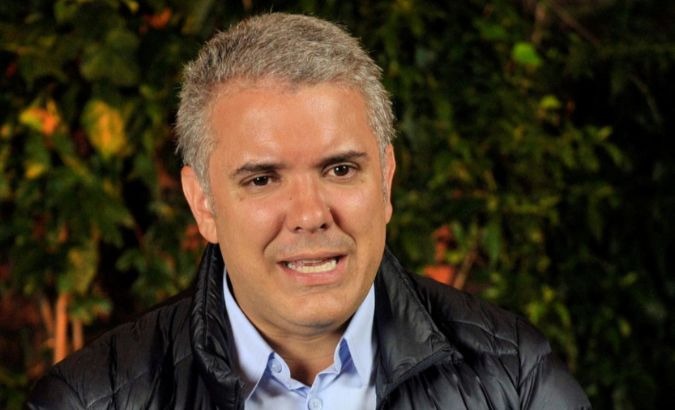 Colombia's right-wing presidential candidate Ivan Duque, the protege of former President Alvaro Uribe.