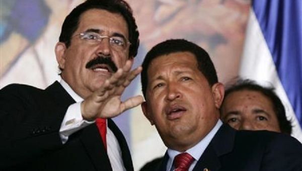 Former Presidents Zelaya and Chavez