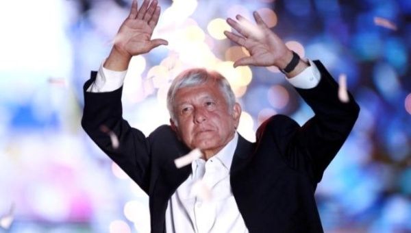The Morena party's leftist candidate, AMLO, won the presidency with at over 53% of the vote.