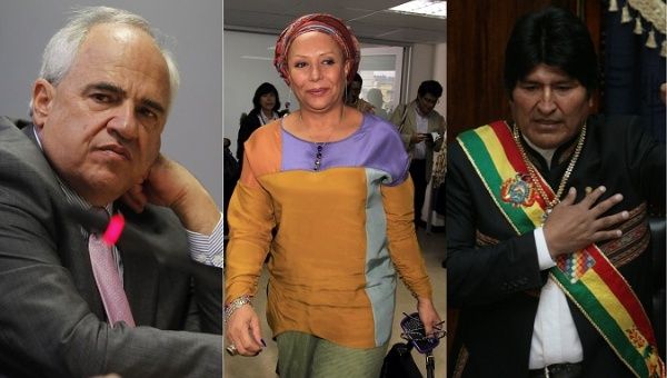 (R-L): Ernesto Samper, Piedad Cordoba and Evo Morales among those who expressed their solidarity with Correa.