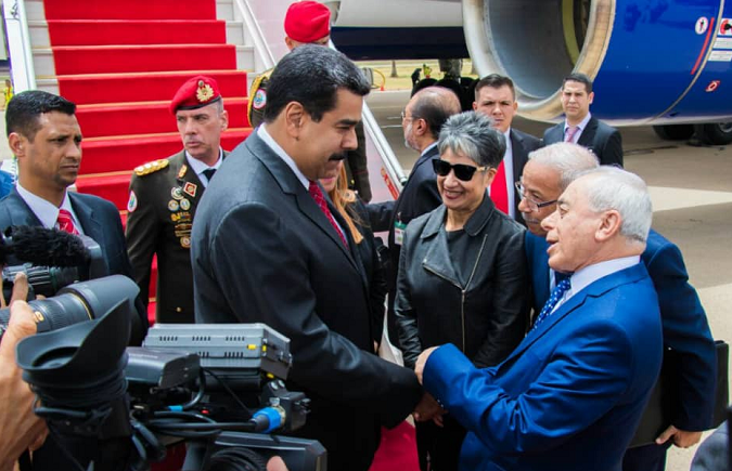 Maduro was received by the president of the National People's Assembly of Algeria, Said Bouhadja.