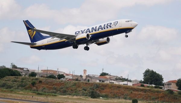A Ryanair Boeing 737-800 plane takes off at Lisbon airport in Portugal, July 5, 2018