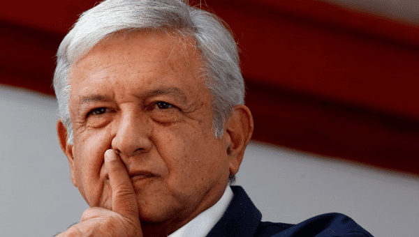 Mexico's president-elect Andres Manuel Lopez Obrador (AMLO) during a news conference in Mexico City, Mexico discussing resetting U.S., Mexico relations and NAFTA July 22, 2018.