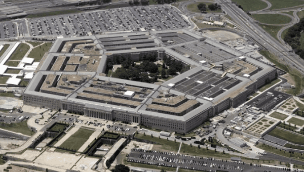FILE PHOTO: An aerial view of the Pentagon building in Washington, June 15, 2005. 