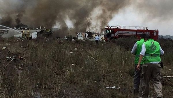 Plane crash site in Durango, Mexico. The number of victims is till unknown. July 31, 2018