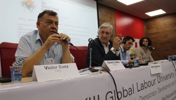 The 13th Global University of Work Conference coincided with an international event supporting Lula.
