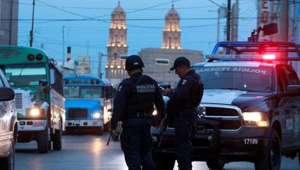 Police patrol the streets in Ciudad Juarez, Mexico August 6, 2018.