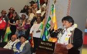 "Después de tantos años los movimientos indígenas recuperamos nuestra identidad", dijo el presidente boliviano Evo Morales. 