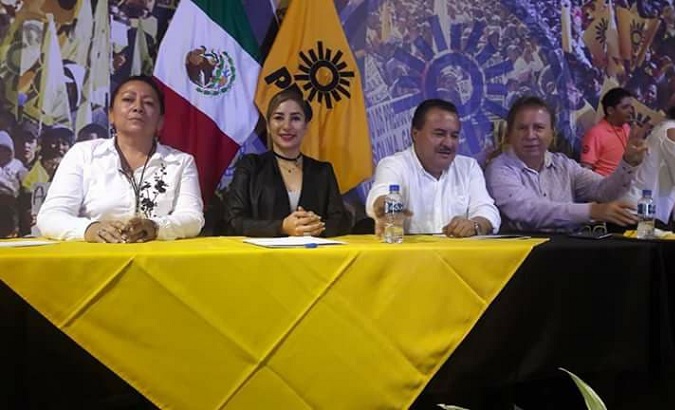 Newly-elected congresswoman Azucena Rodriguez has been kidnapped. Azucena Rodriguez in a PRD meeting in Mexico City, Oct. 21st, 2017.