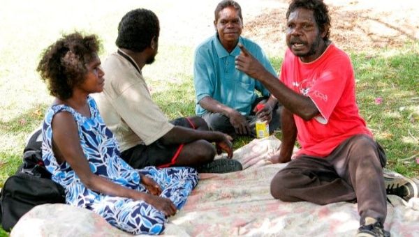 A group of indigenous Australians.