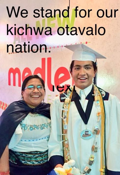 Rina Williamson and her son Michael Williamson at his high school graduation.