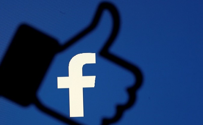 The Facebook logo is displayed on the company's website in an illustration taken in Bordeaux, France, February 2017.