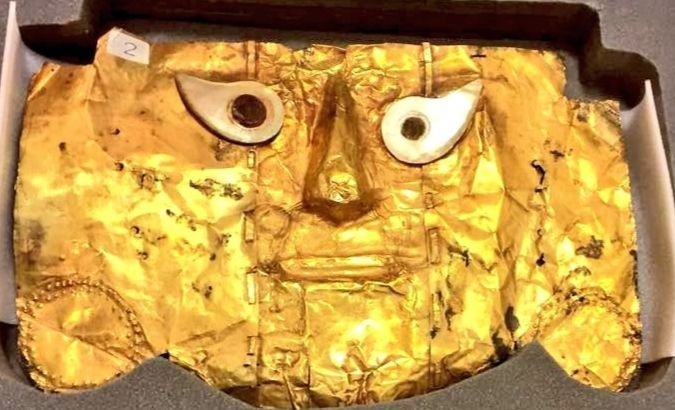 Peru recovers pre-Incan Sican Mask, after it was stolen over 20 years ago.