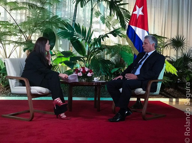 Cuban President Miguel Mario Diaz-Canel Bermudez