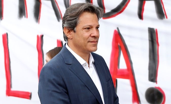 Brazilian presidential candidate Fernando Haddad of the Workers' Party.