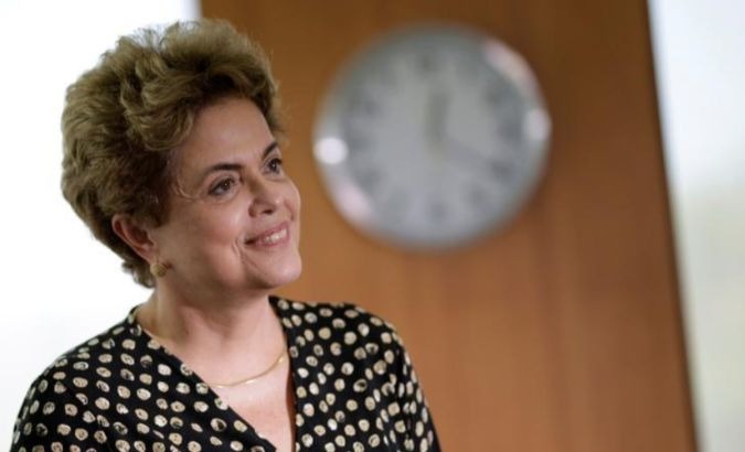 Senatorial candidate and former Brazilian President Dilma Rousseff.