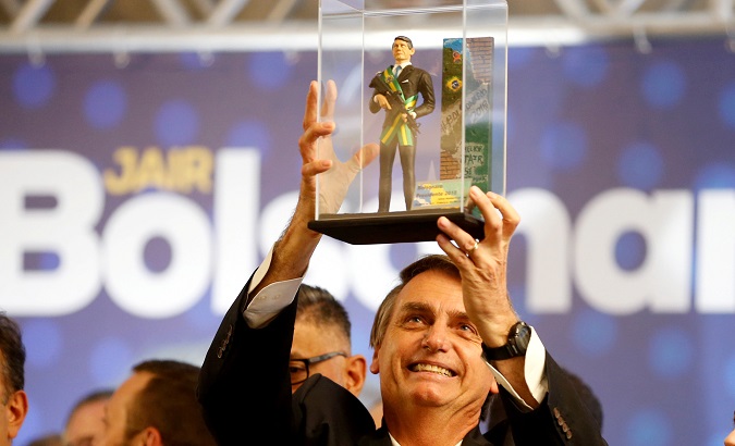 Bolsonaro the far-right former military presidential candidate of Brazil.
