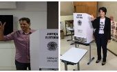 El candidato del PT y su compañera de fórmula votaron poco después de que abrieran los centros electorales.