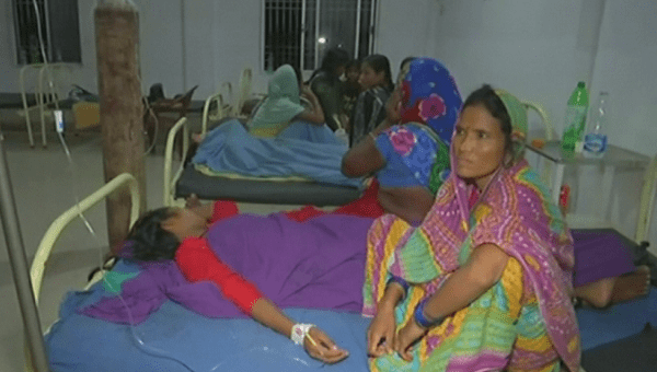 Thirty-four girls were taken to the hospital after being attacked