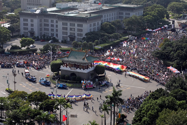 Organizers said about 137,000 attended the Saturday parade.