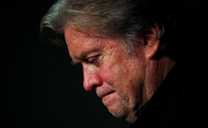 Former White House Chief Strategist Steve Bannon holds a news conference in Rome, Italy September 22, 2018.