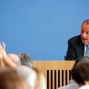 German conservative Friedrich Merz holds a news conference about his candidacy to succeed Chancellor Angela Merkel, in Berlin, Germany October 31, 2018