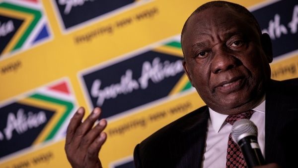 President Cyril Ramaphosa addresses the members of the South African Foreign Correspondents Association in Johannesburg, South Africa November 1, 2018. Gianluigi Guercia/Pool via REUTERS 01/11/2018 11:03.