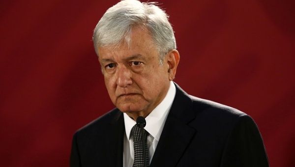 Mexico's new President Andres Manuel Lopez Obrador holds a news conference at National Palace in Mexico City, Mexico December 3, 2018. 