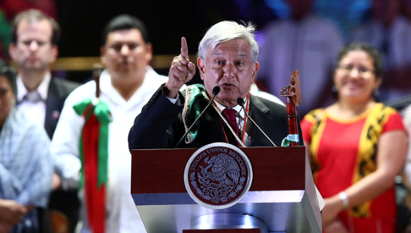 Lopez Obrador (AMLO) at his inauguration as Mexico's president on Dec. 1. 2018