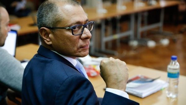 Ex-vice president Jorge Glas is serving a six-year prison sentence for being linked to the corruption case of Brazilian construction company Odebrecht.