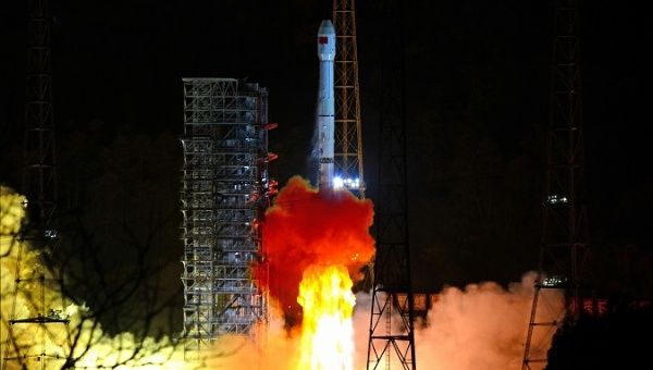 Chang'e 4 lunar probe takes off from Xichang Satellite Launch Center in Sichuan province, China, Dec. 8, 2018.