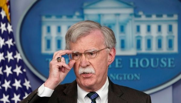 Bolton was appointed U.S. national security advisor in March of this year.