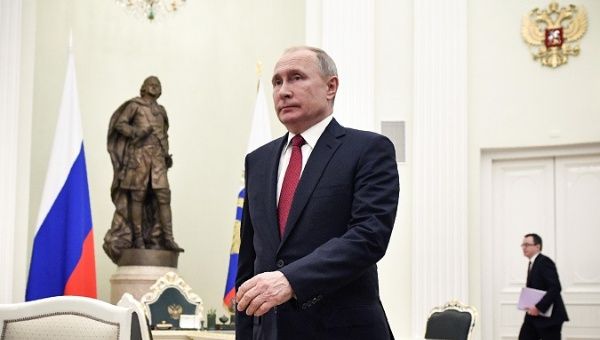 Russian President Vladimir Putin at the Kremlin in Moscow.