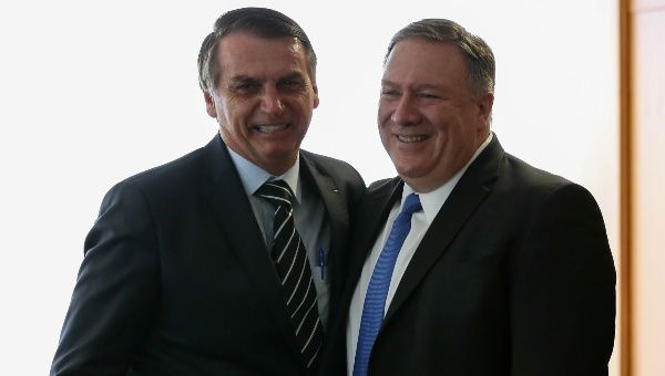 U.S. Secretary of State Pompeo attends meeting with Brazil's President Bolsonaro in Brasilia.