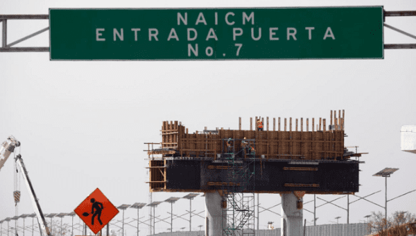 The construction site of the new Mexico City International Airport in Texcoco, January 3, 2019.