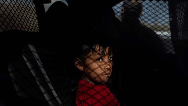 Guatemalan migrant girl detained by U.S. agents.