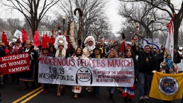 'Make America Great Again' Students Mock Indigenous March.