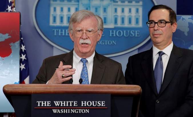 John Bolton said in an interview that U.S. wants to overthrow Maduro's government in Venezuela because of the country's rich oil reserve.