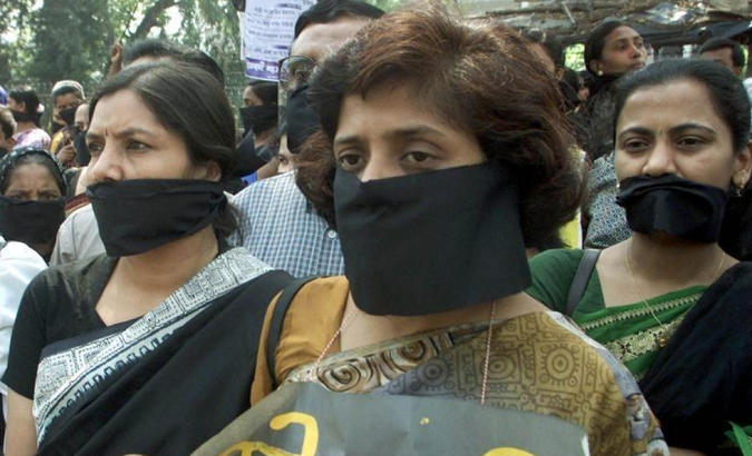 Bangladeshi women protesting against rape in Dhaka.