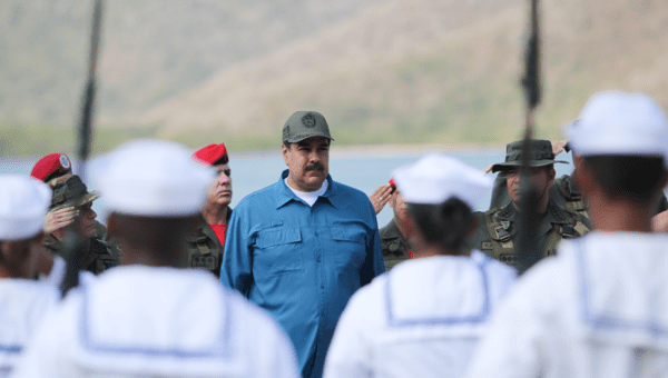 Venezuela's President Nicolas Maduro at a military base in Turiamo, Venezuela Feb. 3, 2019