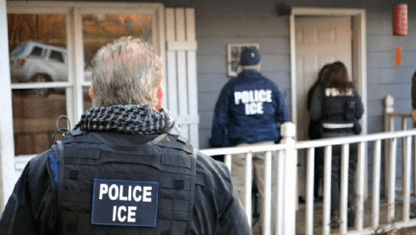 U.S. Immigration and Customs Enforcement (ICE) officers conduct a targeted enforcement operation in Atlanta, Georgia, U.S. on February 9, 2017.