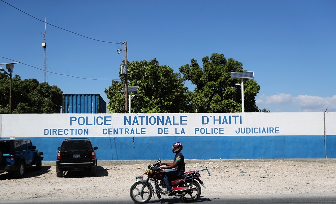 Police station where U.S. citizens armed with semi-automatic weapons were detained in Port-au-Prince, Haiti, Feb. 18, 2019.