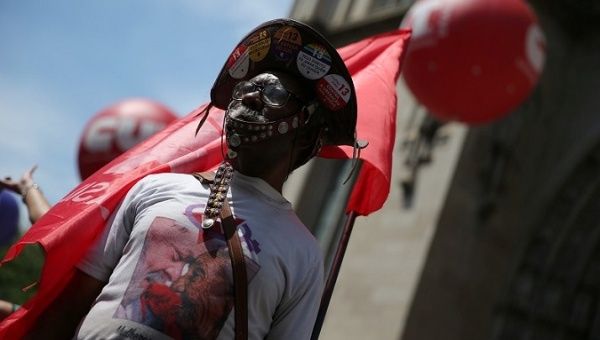 Brazilians came out to the street Wednesday against President Jair Bolsonaro’s pension reform proposal.