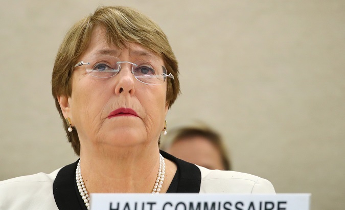 U.N. High Commissioner for Human Rights Michelle Bachelet attends a session of the Human Rights Council at the United Nations in Geneva, Switzerland.